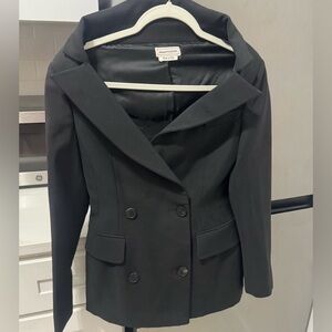 Alexander McQueen Charcoal Double-Breasted Blazer